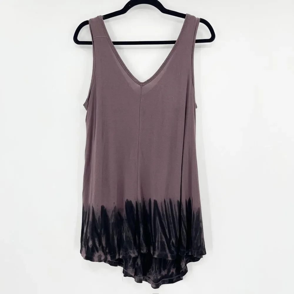 Free People Ombre Tank Top Womens Size M Brown Black Scoop Neck Y2K Western - Picture 2 of 4